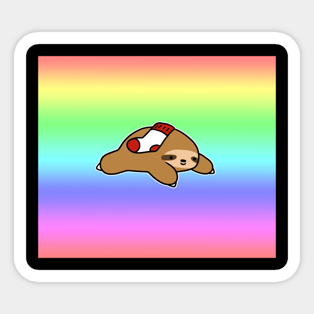 Sock Sloth Rainbow Gradient Sticker by saradaboru